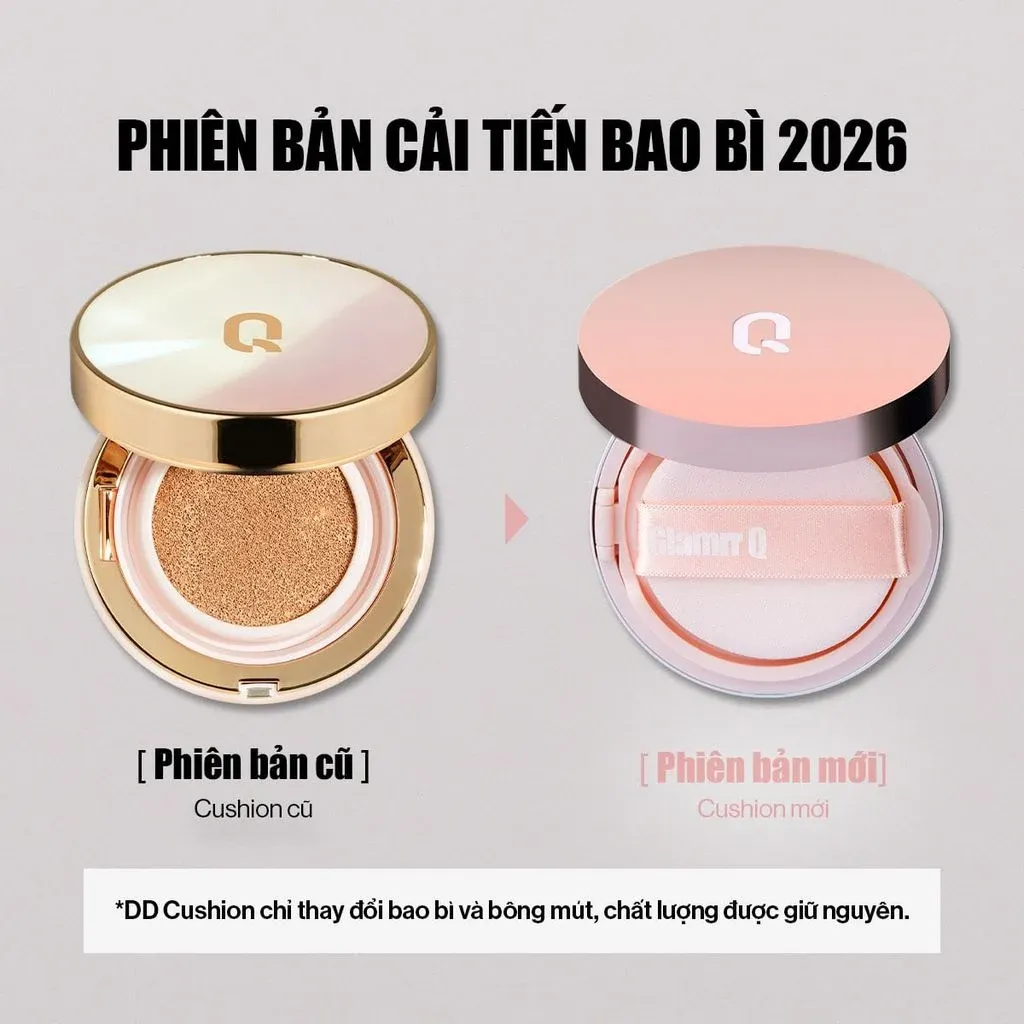 [New Version] Phấn Nước Glamrr Q Long Wear DD Cushion SPF50+/PA+++ (1 lõi x 12g) Hover