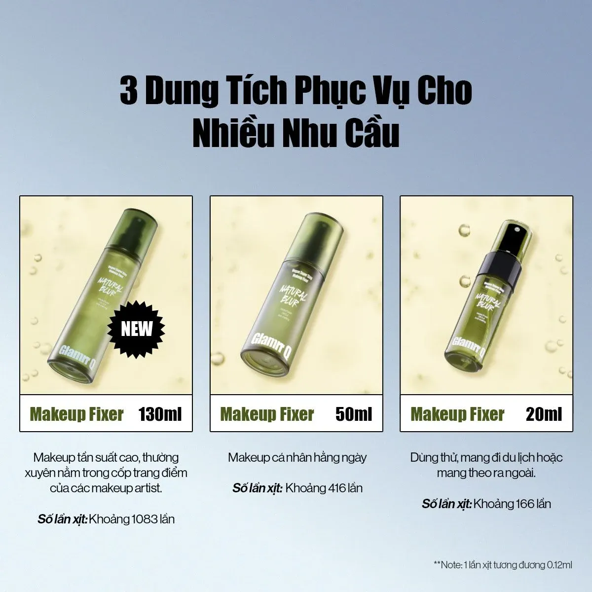Xịt Khóa Nền Thuần Chay Glamrr Q Vegan Super Stay Makeup Fixer Hover