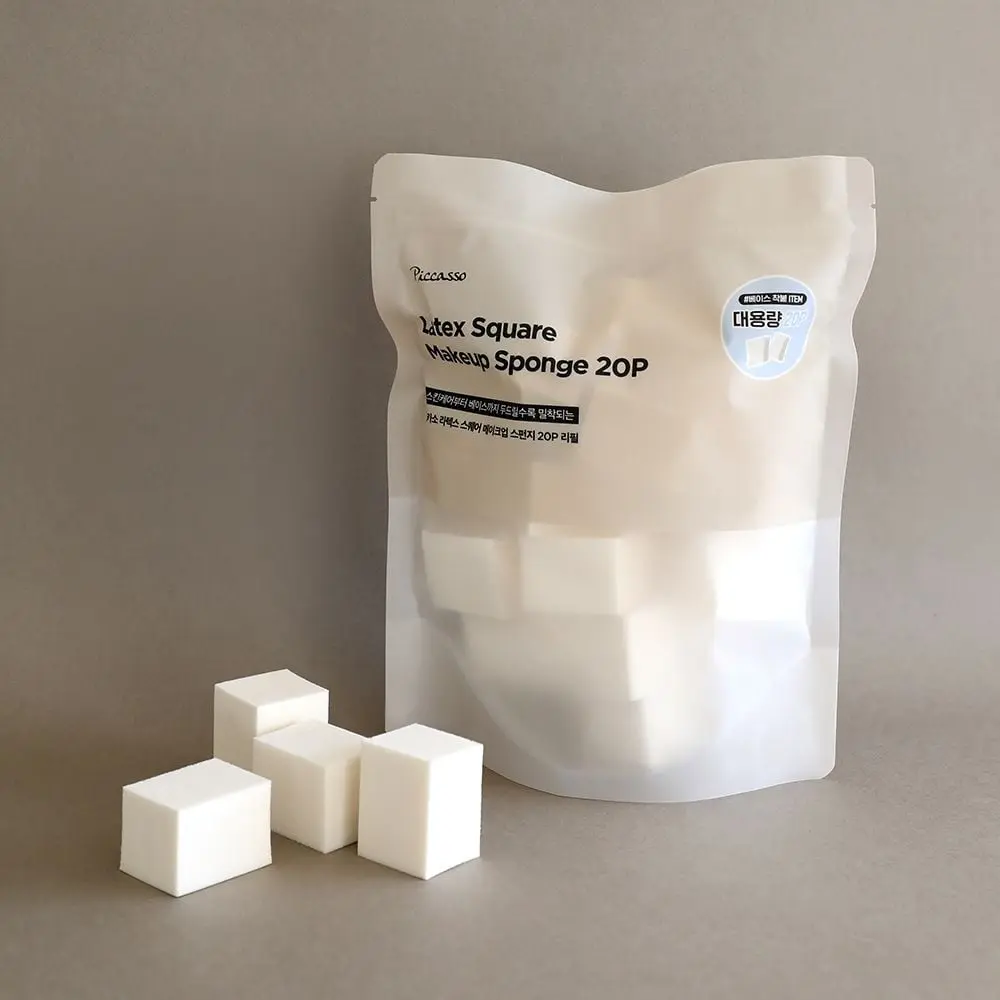 Bông mút trang điểm Piccasso Latex Square Sponge Refill 20P - Set 20 miếng mút vuông tán nền mịn, bản refill tiết kiệm Hover