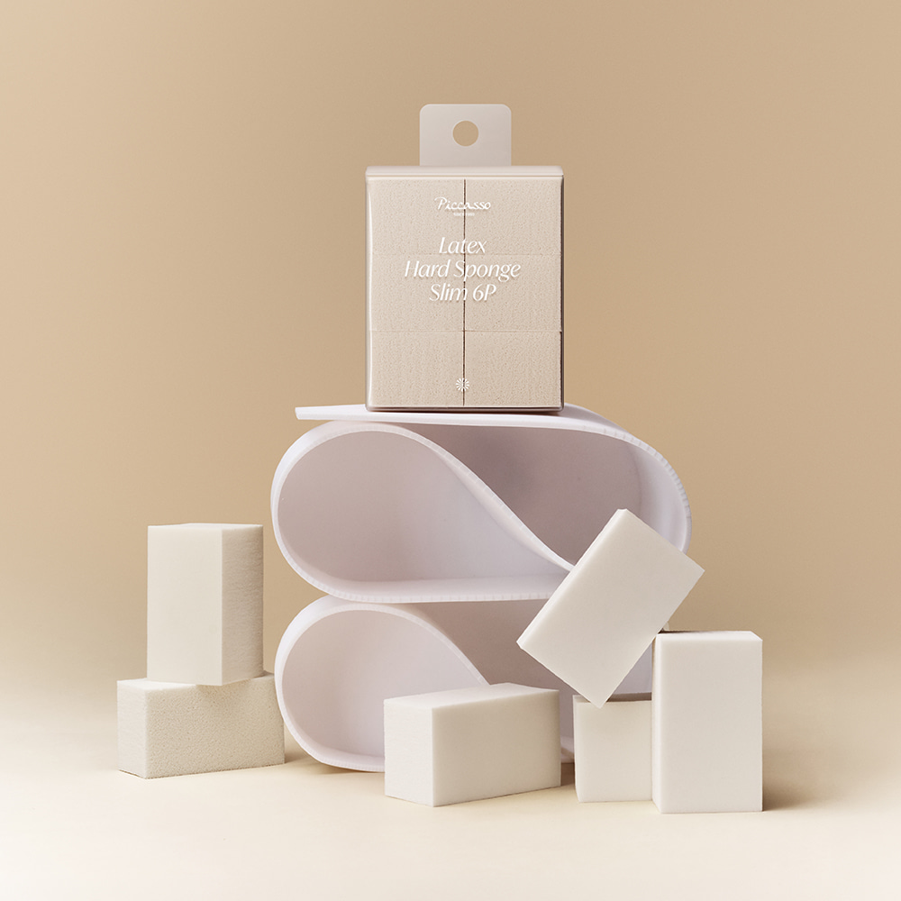 Bông Mút Trang Điểm Piccasso Latex Hard Sponge Slim 6P Chính Hãng Hover